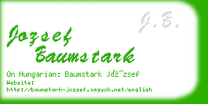 jozsef baumstark business card